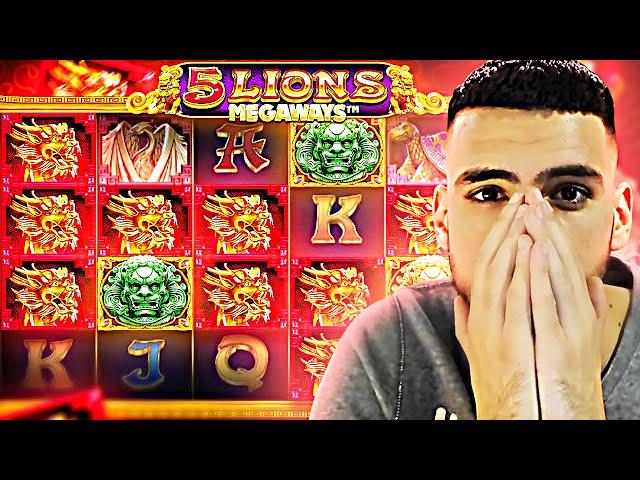 CRAZY BONUS BUY SESSION ON 5 LIONS MEGAWAYS (GAMDOM PROMO CODE)