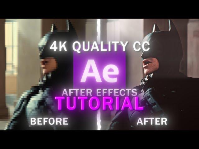 4K Color Correction TUTORIAL | After Effects TUTORIAL