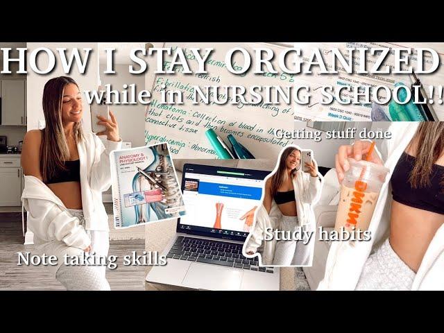 HOW TO STAY ORGANIZED IN NURSING SCHOOL//study habits, tips🩺//