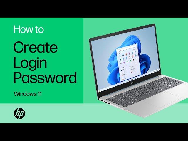 How to create a login password in Windows 11 | HP Notebooks | HP Support