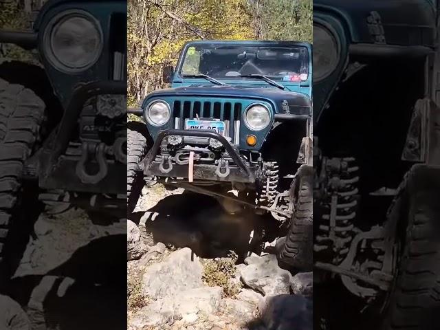 Jeep Wrangler TJ ... killing it in the rocks #offroading #adventure #jeep wrangler