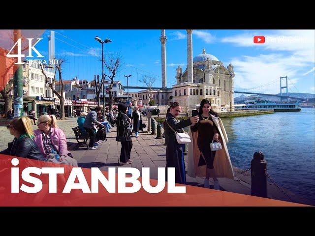 4K Ortaköy İstanbul Virtual Walking Tour | Türkiye 2025