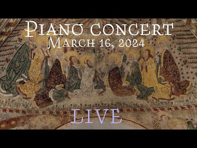 Piano concert from Edebo church, Sweden - March 16, 2024 - Melker Stendahl