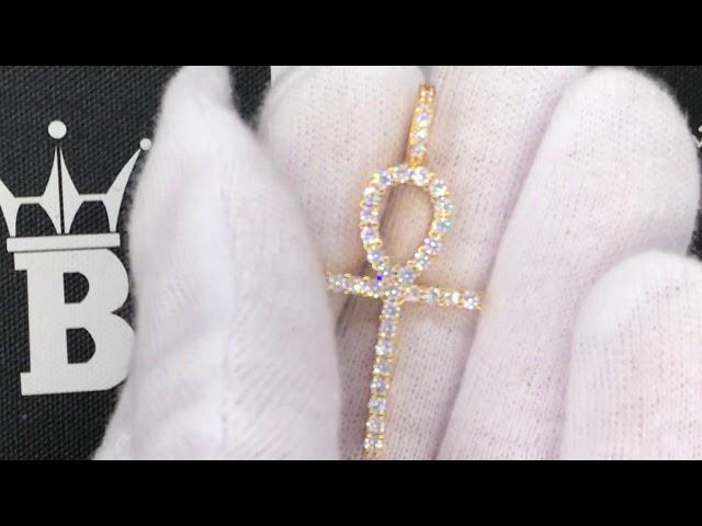 Pave Ankh Cross Hip Hop Bling Bling Pendant