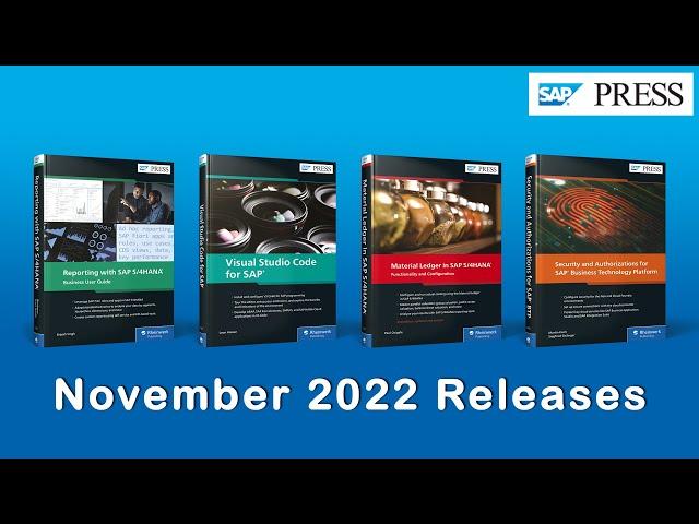 New SAP PRESS Books [November 2022]: Reporting with SAP S/4HANA, SAP BTP Security, VS Code, and More