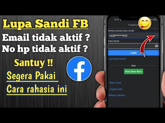 Lupa kata Sandi Facebook ? Begini Cara Login Ke Akun Facebook Yang Lupa Kata Sandi