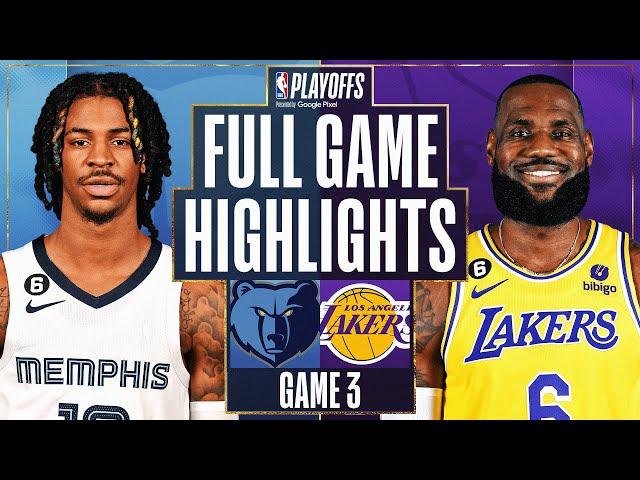 #2 GRIZZLIES at #7 LAKERS | FULL GAME 3 HIGHLIGHTS | April 22, 2023