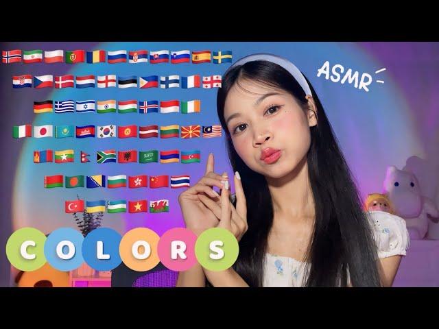 ASMR Saying All Colors in 60 Languages 🩷 | Relax Whispering
