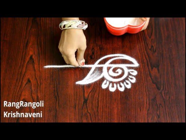 Simple Daily Border Rangoli Designs | Easy Borders for Muggulu | Side Border Kolam | RangRangoli