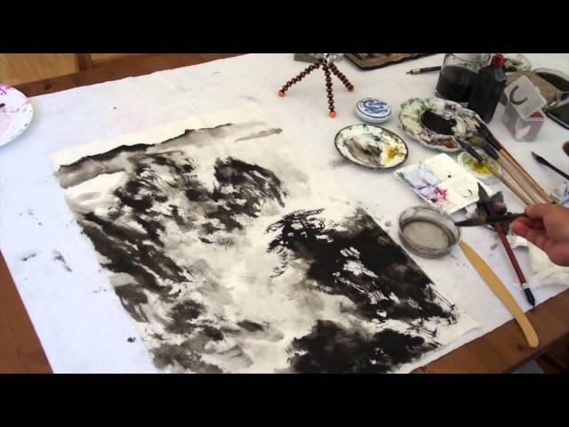 Fu Baoshi Style Misty Mountains a Live Workshop with Henry Li