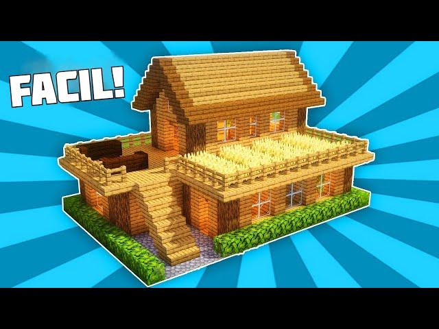  Como hacer una CASA DE MADERA PERFECTA para SURVIVAL en Minecraft