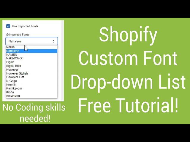 How To Add a List of CUSTOM FONT To Your Shopify Store Heading | Free 2021 tutorial