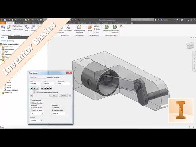 Inventor 101: Driving Motion with Assembly Constraints