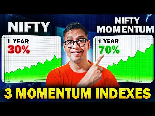 3 MOMENTUM Indexes for HIGH Returns - LONG TERM Investing - Rahul Jain Analysis #index #investing