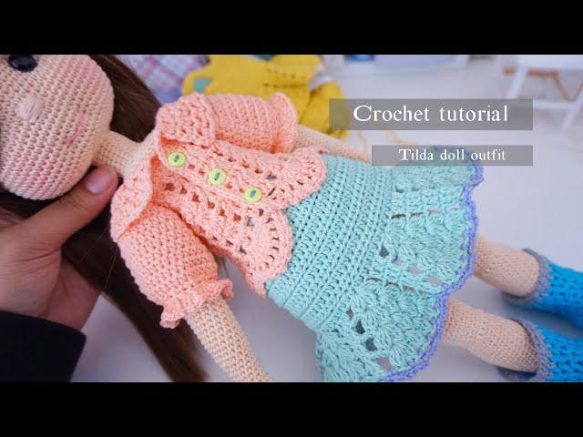 Tilda doll outfit / crochet skirt tutorial