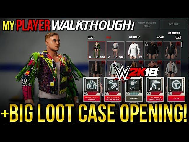 WWE 2K18 - BIG LOOT CASE OPENING! MyPLAYER Full Walkthrough & Creation! (#WWE2K18)