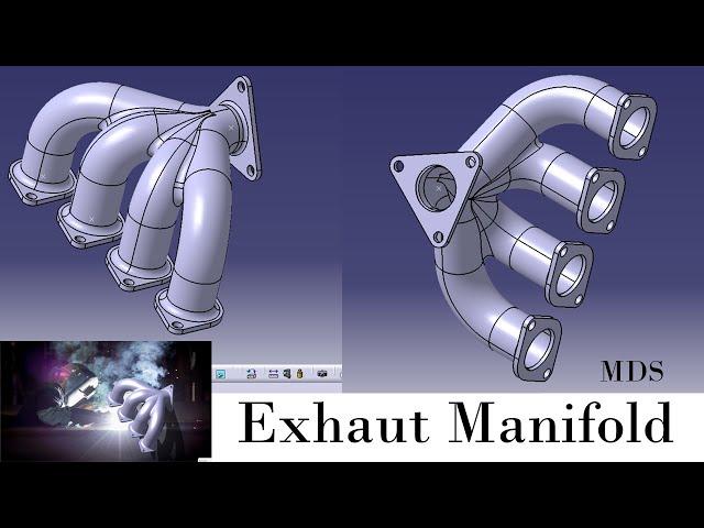 Exhaust Manifold CATIA V5 Tutorial | Magic of Design Software | How to design in catiav5