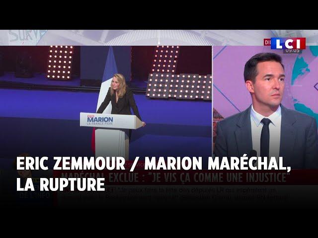 Eric Zemmour, Marion Maréchal : la rupture