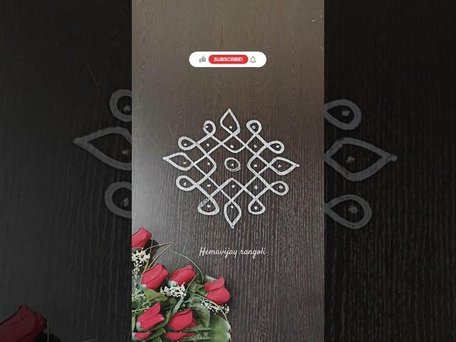Simple and easy 5*3*3 dots melikala muggulu//rangoli @Rangoliee