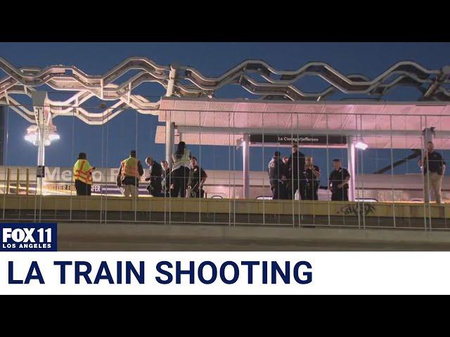 Man shot, killed on Metro train in South LA; 3 suspects on the run