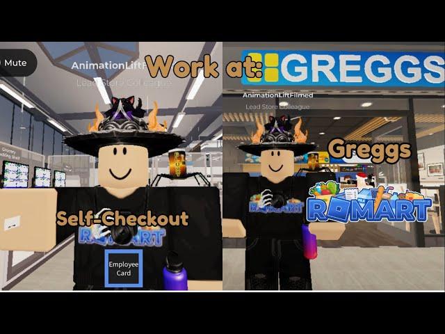 [Day 36] Work at Greggs and Self Checkout on RoMart (Roblox)