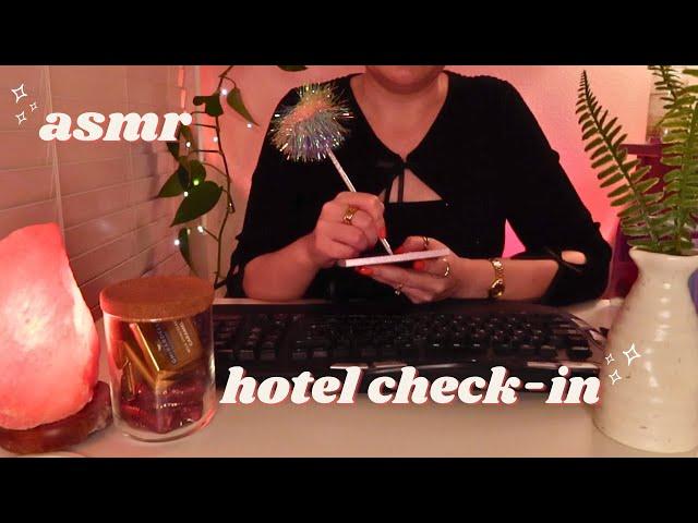 ASMR Hotel Check-In ‍ Soft-Spoken  Writing, Typing, Personal Attention, Phone Calls