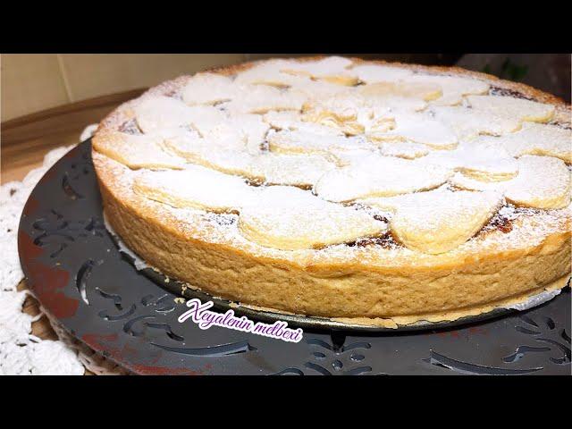 CEMLİ PİROQ RESEPTİ(TART).ASAN ÜSUL MARMELATLI NEFİS TURTA TARİFİ.ПИРОГ С ДЖЕМОМ,ПРОСТОЙ РЕЦЕПТ️