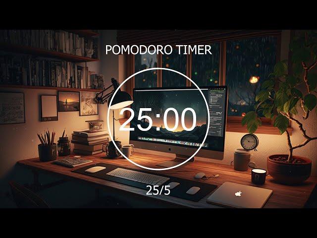 25/5 Pomodoro Timer  Chill Lo-fi Hip Hop Mix for Focus, Study, Work ~ Focus Station