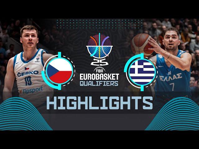 Czechia  vs Greece  | Highlights | FIBA EuroBasket 2025 Qualifiers