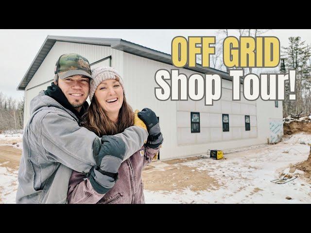 FIRST REVEAL!!! Tour Our Off-Grid Shop in Northern Minnesota