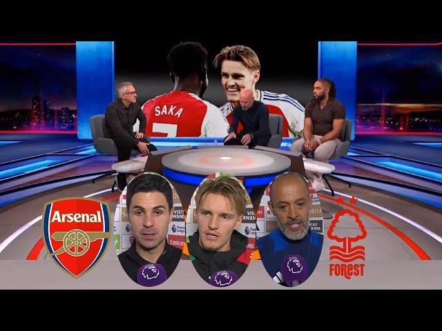 MOTD Arsenal vs Nottm Forest 3-0 Odegaard Comeback - Arsenal Win Mikel Arteta Crazy Reaction