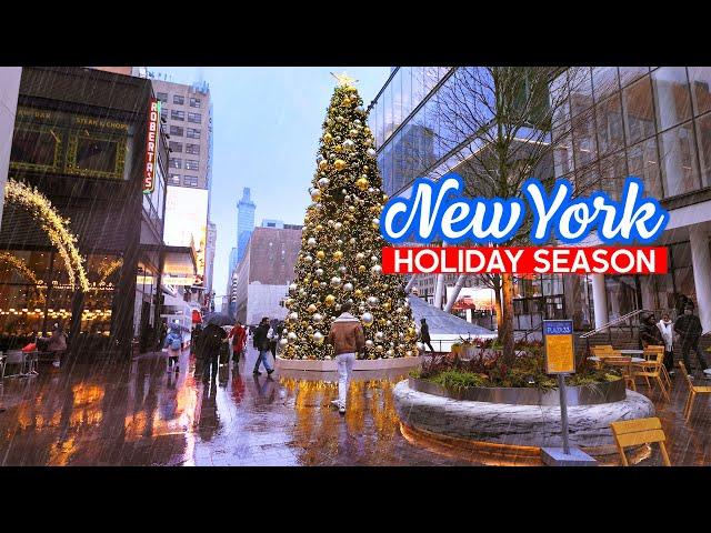 NEW YORK Rain Walk ️ Rainy Day in Manhattan, Walking Tour 4K