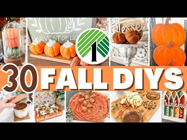 30+ Fall Dollar Tree DIYS & Crafts to make your home COZY! (easy, $1 diys) Fall Decor 2024