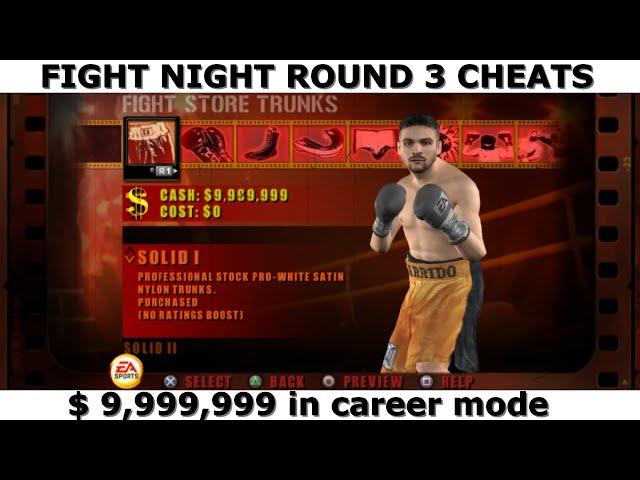 Fight Night Round 3 cheat codes : Get 999999 money (Cheat useable with PCSX2 only)