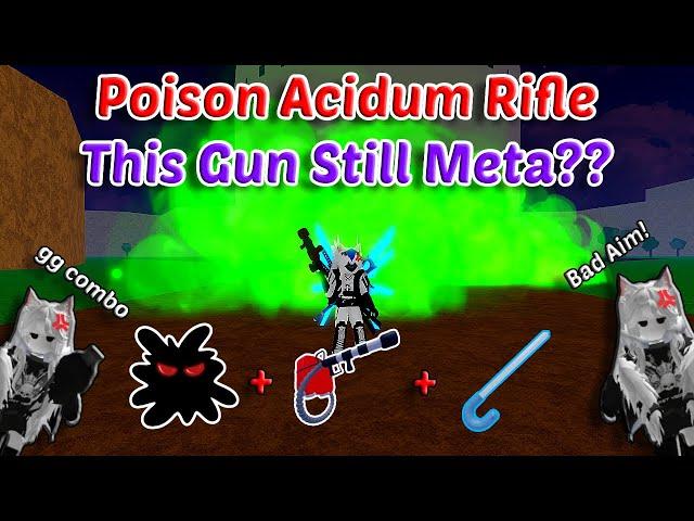 The Poison Acidum Rifle Damage Powerfull With Dark + Soul Cane + GH Blox Fruits Bounty Hunting 30M