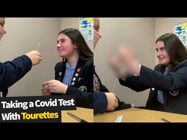 Teenager with Tourette's syndrome attempts to take COVID-19 test