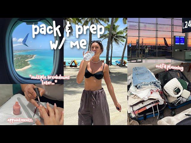 travel prep and pack with me *chaotic vlog* | outfit planning, self-care, appointments, glow-up