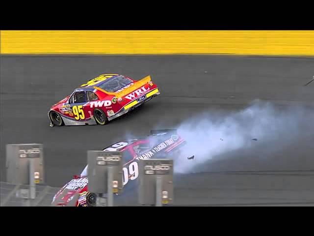 2011 All-Star Showdown Derrike Cope Landon Cassil big crash