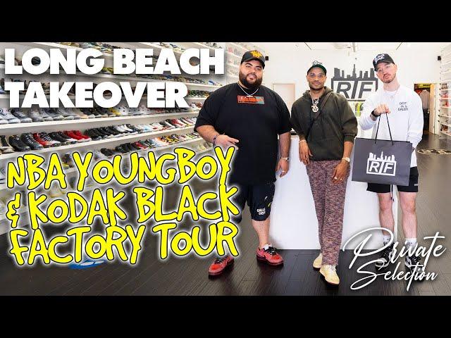 LONG BEACH TAKEOVER PART ONE *NBA YOUNGBOY KODAK BLACK FACTORY TOUR AND SNEAKER SHOPPING*