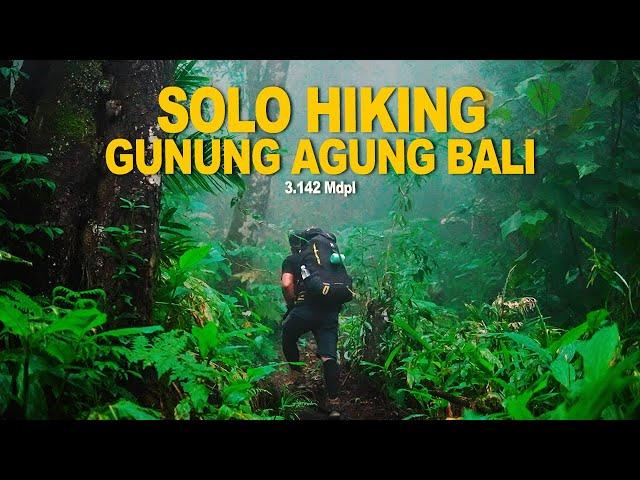 Solo Hiking : GUNUNG AGUNG BALI - Solo Camping in Rain Storm - Misty Mountains