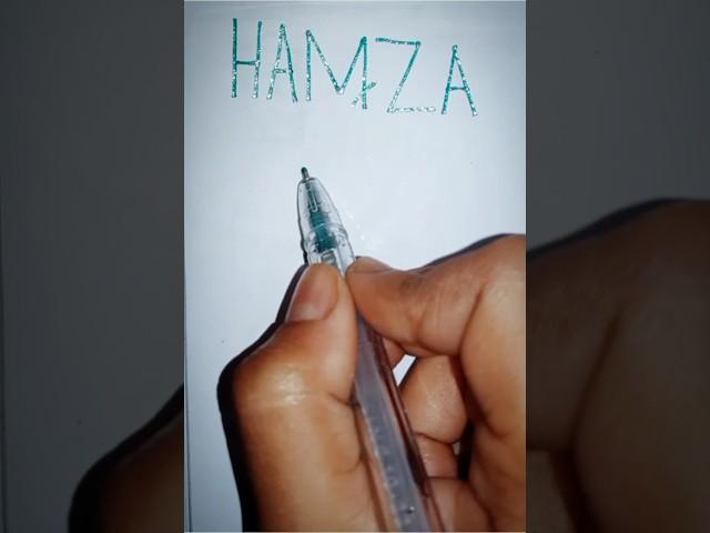 how to draw hamza name logo easy#shotrs #viralshorts ##logo #hamza #name #art