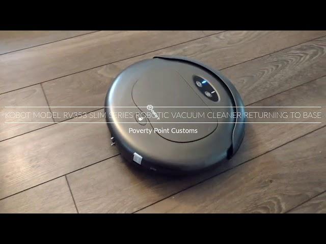 Robotic Vacuum Returning To Base KOBOT Model RV353 Slim Series Robotic Vacuum Cleaner