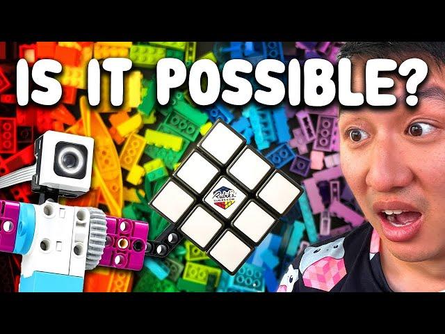 Can We Solve a Rubik's Cube Using ONLY LEGO?  Crazy Robot Challenge!