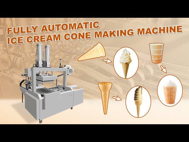 60 Mould Ice Cream Snow Cone Maker Machine|Baking Ice Cream Wafer Cone Maker|KFC Wafer Cup