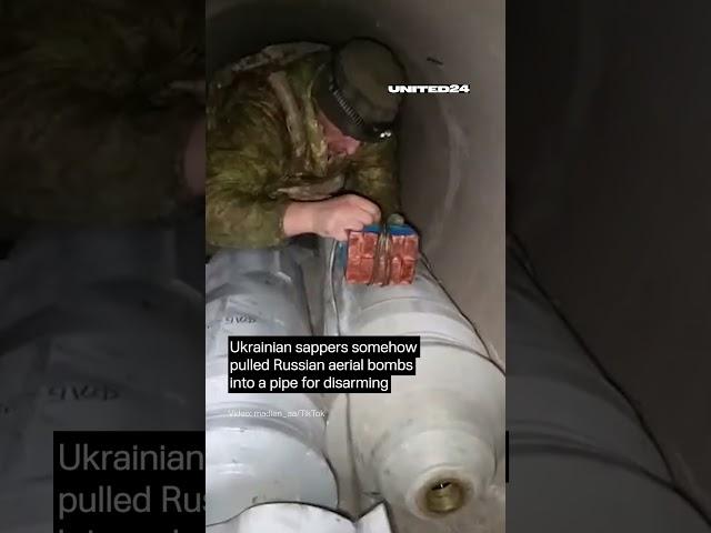 Ukrainian Sappers Disarming Russian Aerial Bombs #warinukraine