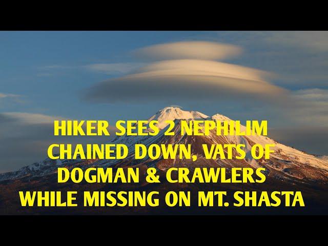 #DOGMAN, HIKER SEES 2 CHAINED NEPHILIM, VATS OF DOGMAN & CRAWLERS WHEN HE WENT MISSING AT MT SHASTA