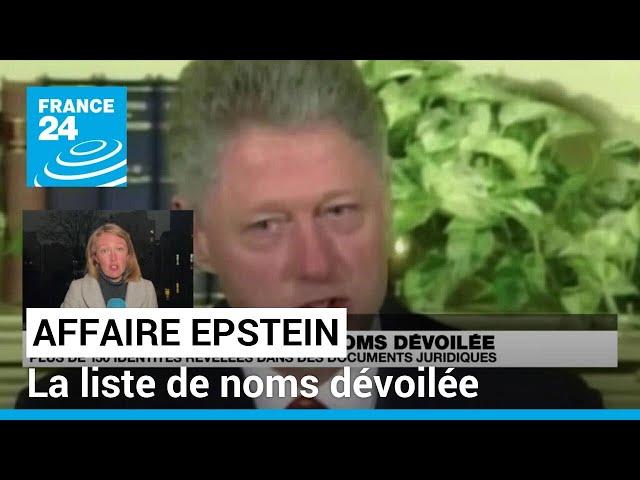 Affaire Epstein : la liste de noms dévoilée • FRANCE 24