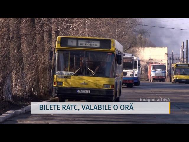 Bilete RATC, valabile o oră - Dobrogea Tv