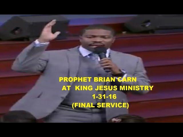 Part 1-Prophet Brian Carn Ministering Financial Increase at King Jesus Ministry 1-31-16 Maldonado