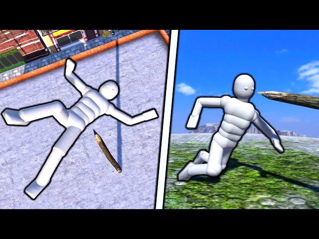 Euphoria Ragdoll Physics (Realistic Impalement Physics) - Compilation #1